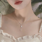 925 Silver Pendant Necklace Octagonal Star Clavicle Chain Vintage Jewelry