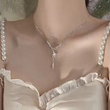 925 Silver Pendant Necklace Octagonal Star Clavicle Chain Vintage Jewelry