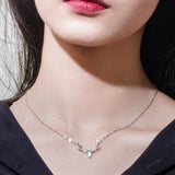 925 Silver Pendant Necklace Multicolored Elk Antlers Moonstone Necklace