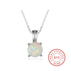 925 Silver Pendant Necklace Gemstone Beads Necklace