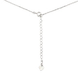 925 Silver Pendant Necklace Women Sakura Flower Pink CZ 40+5cm Chain