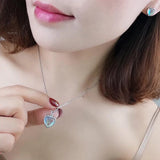 Moonstone Heart Pendant Necklace for Women