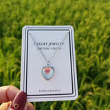 Moonstone Heart Pendant Necklace for Women