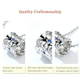 925 Silver Pendant Drum Zircon Chain Necklace Fine Jewelry Gift