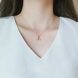 925 Silver Butterfly CZ Pendant Necklace Women Party Jewelry