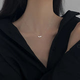 925 Silver Geometric Square Pendant Necklace for Women