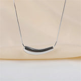 925 Silver Pendant Necklace Geometric Snake Chain Collar
