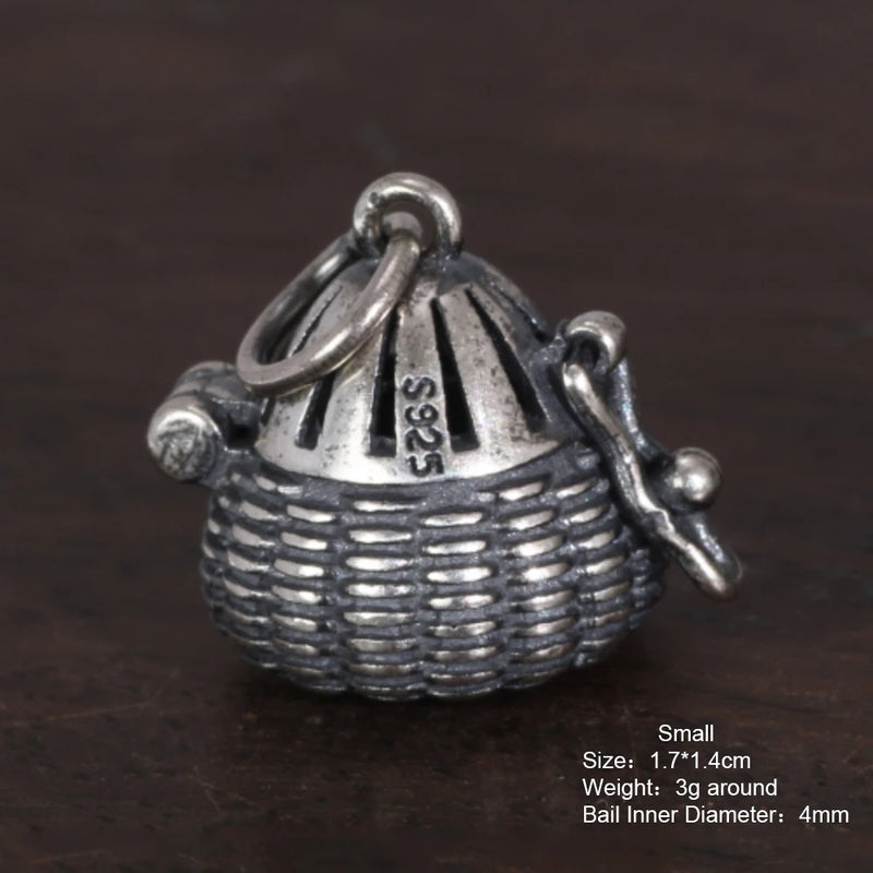 925 Silver Woven Sachet Pendant