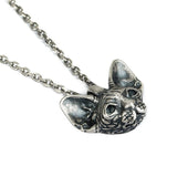 925 Silver Cat Pendant Women Necklace Vintage