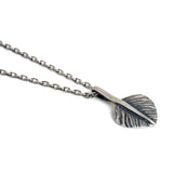 925 Sterling Silver Feather Necklace Pendant Punk Jewelry Finding Accessories