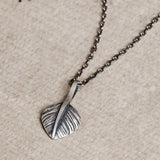 925 Sterling Silver Feather Necklace Pendant Punk Jewelry Finding Accessories