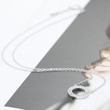 925 Silver Pendant Necklace Zircon Wedding Jewelry Women