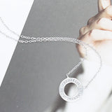 925 Silver Pendant Necklace Zircon Wedding Jewelry Women