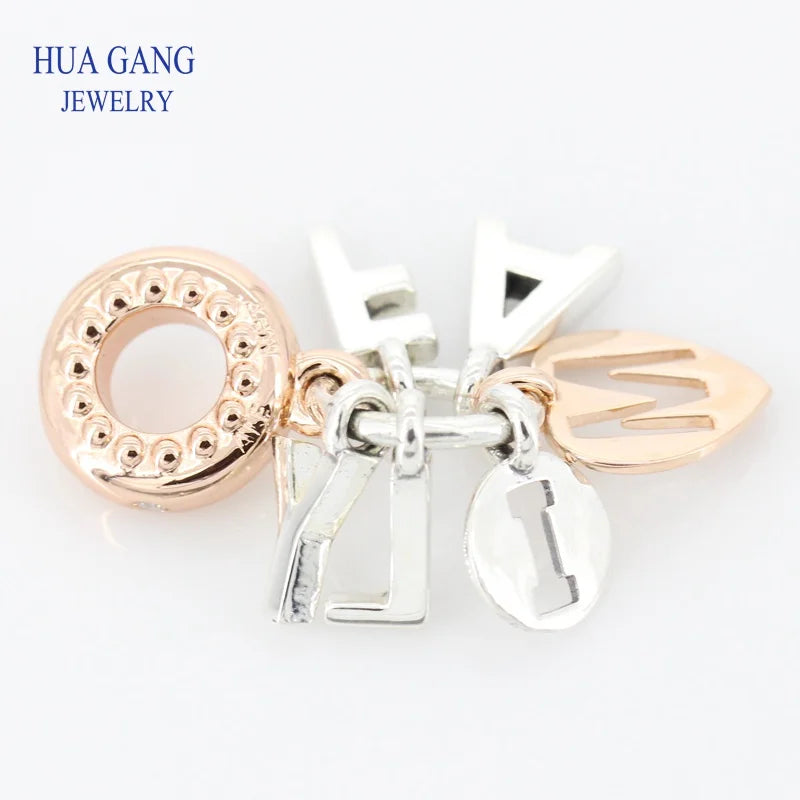 925 Sterling Silver Family Pendant Charm 787785CZ
