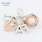 925 Sterling Silver Family Pendant Charm 787785CZ
