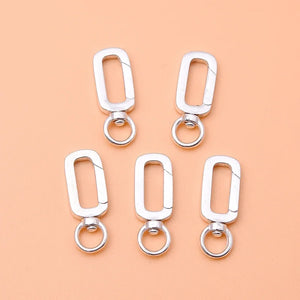 925 Sterling Silver Button Accessories Spring Buckle for Jewelry Making