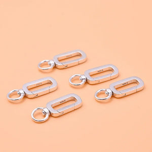 925 Sterling Silver Button Accessories Spring Buckle for Jewelry Making