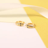 925 Silver Snake Small Hoop Earrings for Women Geometric Circle