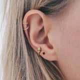 925 Silver Snake Small Hoop Earrings for Women Geometric Circle