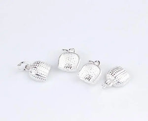 925 Sterling Silver Chinese Dustpan Charms High Necklace Dangle Pendants