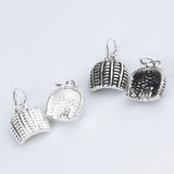925 Sterling Silver Chinese Dustpan Charms High Necklace Dangle Pendants