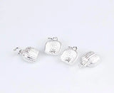 925 Sterling Silver Chinese Dustpan Charms High Necklace Dangle Pendants