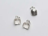 925 Sterling Silver Chinese Dustpan Charms High Necklace Dangle Pendants