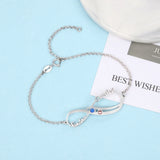 Personalized Infinity Bracelets with Birthstones