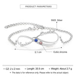 Personalized Infinity Bracelets with Birthstones
