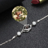 925 Silver Photo Bracelet Personalized Projection Jewelry