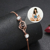 925 Silver Photo Bracelet Personalized Projection Jewelry