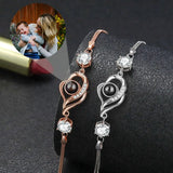 925 Silver Photo Bracelet Personalized Projection Jewelry