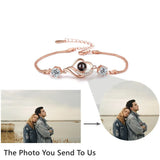 925 Silver Photo Bracelet Personalized Projection Jewelry