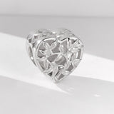 925 Silver Personalized Photo Charms Bamboo Heart Beads Bracelet