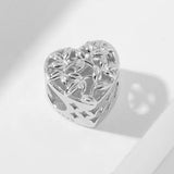 925 Silver Personalized Photo Charms Bamboo Heart Beads Bracelet