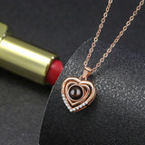 925 Silver Custom Photo Necklace Heart House Pendant