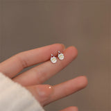 925 Silver Santa Claus Stud Earrings - Christmas Jewelry Gift