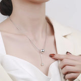 925 Silver Personalized Ball Snake Bones Chain Necklace for Women