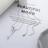 925 Silver Personalized Ball Snake Bones Chain Necklace for Women