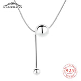 925 Silver Personalized Ball Snake Bones Chain Necklace for Women