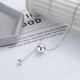 925 Silver Personalized Ball Snake Bones Chain Necklace for Women