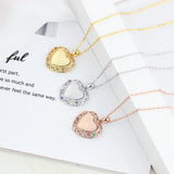 925 Silver Heart Pendant with 5 Birthstones Custom Name Mother Necklace