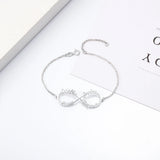 925 Silver Infinity Name Bracelet for Women 4 Names Adjustable (BA102551)