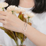925 Silver Infinity Name Bracelet for Women 4 Names Adjustable (BA102551)