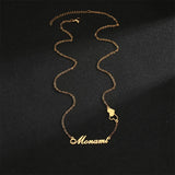 925 Silver Personalized Name Necklace Two Love Chain Collar