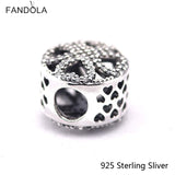 925 Silver Petals of Love Charm Hearts DIY Bracelet Bead Jewelry