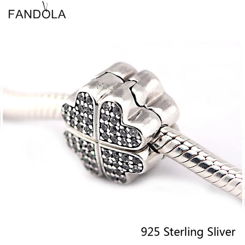 925 Silver Petals of Love Charm for Bracelet Jewelry
