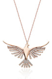 925 Silver Phoenix Bird Necklace Pendant Jewelry Gift