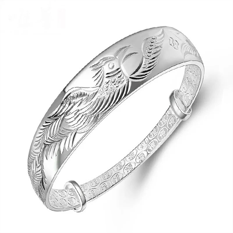925 Silver Phoenix Lucky Bracelet for Women