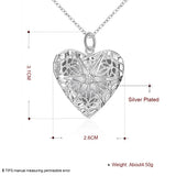 925 Silver Photo Frame Pendant Necklace Snake Chain Wedding Jewelry